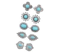 Lot de 5 badges élégants inspirés de l'art folklorique léger et robuste rétro accessoires de mode pour un usage quotidien et cadeaux de colliers de chemise