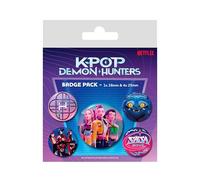 Lot de 5 badges K-Pop Demon Hunters Huntrix Derpy Saja
