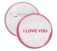 Lot de 5 badges ronds pour homme et femme, broches de confession de Saint-Valentin, boutons élégants pour châle, manteau, chemises, t-shirts, sacs décoratifs, 5PCS, Plastique et fer blanc