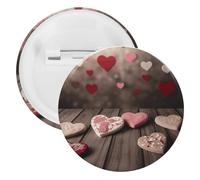 Lot de 5 badges ronds pour homme et femme, broches de Saint-Valentin élégantes pour châle, manteau, chemises, t-shirts, sacs, 5PCS, Plastique et fer blanc