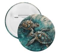 Lot de 5 badges ronds pour homme et femme, motif aquarelle illustration, boutons élégants pour châle, manteau, chemises, t-shirts, sacs décoratifs, 5PCS, Plastique et fer blanc