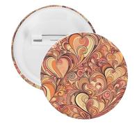 Lot de 5 badges ronds pour homme et femme, motif Saint-Valentin, boutons élégants pour châle, manteau, chemises, t-shirts, sacs, 5PCS, Plastique et fer blanc