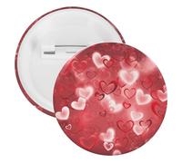 Lot de 5 badges ronds pour homme et femme, pour la Saint-Valentin, pour châle, manteau, chemises, t-shirts, sacs décoratifs, 5PCS, Plastique et fer blanc