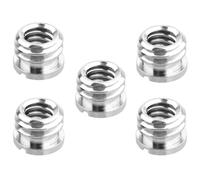 Lot de 5 bagues de réduction à vis 1/4" vers 3/8" pour reflex numérique, caméscope, trépied, monopode, rotule et pied d'éclairage vidéo