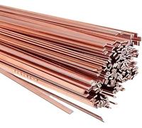 Lot de 5 baguettes de soudage plates en laiton - Fil à souder en cuivre phosphoreux - Longueur 50 cm, sans poudre à souder(2.5mm)