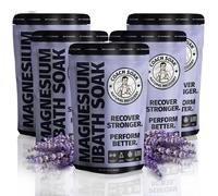 Lot de 5 : Bain de r?cup?ration Coach Soak - Sel d'Epsom en vrac - Sels de bain en vrac - Lot de 5 - Total de 15 livres (lavande)