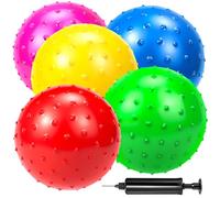 Hymaz Lot de 5 balles sensorielles Souples - 22,9 cm Baby Bouncing balles sensorielles balles de Massage épineuses pour Les Tout-Petits et Les Enfants, idéales pour Les balles de Jeu tactiles