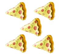 Lot de 5 ballons à pizza de 58,4 cm en forme de saucisse, tranches de pizza, ballons en aluminium à l'hélium, ballons pour restauration rapide, décoration de fête, pique-nique, fournitures de fête
