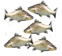Lot de 5 ballons en aluminium en forme de poisson - Taille XXL - Décoration d'anniversaire d'enfant pour garçons et filles - Pour fête prénatale, fête, pêche, fête d'anniversaire