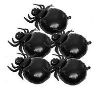 Lot de 5 ballons en aluminium motif veuve et araignée pour décoration de fête d'Halloween pour événements à thème et accessoires photo