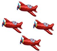 Lot de 5 ballons en aluminium pour fête d'anniversaire d'enfant Motif avion