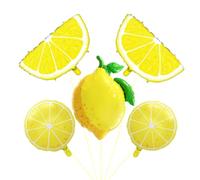 Lot de 5 ballons en forme de citron pour fête d'anniversaire sur le thème des fruits