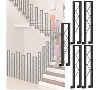 Lot de 5 balustres fixes en fer en forme de U pour escaliers - 95 cm - Idéal pour un usage domestique et commercial