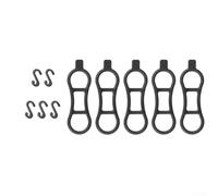 Lot de 5 bandages en silicone pour fixer la lampe, le chronomètre, la pompe, le porte-bouteille d'eau, le téléphone sur le guidon de différents types de vélo (A 5 pièces)