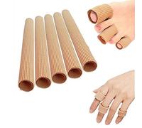 Lot de 5 Bandages tubulaires en Gel de Silicone - Séparateurs d'orteils - 15 x 2 cm