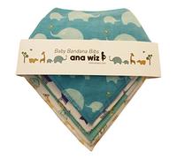 Lot de 5 bandanas, bavoirs, pour bébé, 100% coton bio, modèles uniques (ensemble pour garçons)