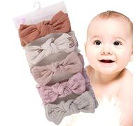 Lot de 5 bandeaux à cheveux élastiques en nylon pour nouveau-nés | Accessoires de cheveux pour bébés et tout-petits | Enveloppes de tête faites à la main, Amig
