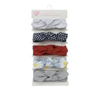 Lot de 5 bandeaux élastiques pour bébé - Oreilles de lapin - Bandeau élastique - Turban doux - Accessoire de cheveux pour nourrissons et tout-petits - Multicolore 4