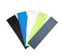 Lot de 5 bandeaux élastiques pour homme ou femme - Pour le sport, le yoga, le nettoyage du visage, le fitness, le cyclisme