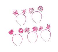 Lot de 5 bandeaux en ruban pour la sensibilisation au cancer du sein, anticancer, bien-être public, actif, rassemblement photo, bandeau international pour la journée d'amour du sein
