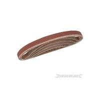 Lot de 5 bandes abrasives 10 x 330 mm - Grains assortis
