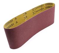 Lot de 5 bandes abrasives - 100 x 560 mm - Grain 60 - Pour ponceuses à bande
