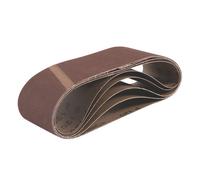 Lot de 5 bandes abrasives non perforées 533 x 76mm grain 120 Titan