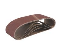 Lot de 5 bandes abrasives non perforées 533 x 76mm grain 60 Titan