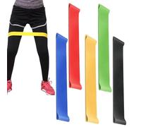 Lot de 5 bandes élastiques pour exercice - Bandes élastiques pour exercice - Accessoires de fitness - Pilates - 5 bandes de résistance élastiques - Rose - Pour femme