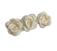 Lot de 5 barrettes à cheveux camélia, 10 x 4 cm, style vintage, française, automatiques, élégantes, fleurs, accessoires de cheveux pour femmes, cheveux fins et épais, blanc crème