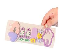 Lot de 5 barrettes à cheveux pour fille avec nuage, fleur, carotte, tenue forte, pour événements scolaires, accessoires pour cheveux