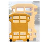 Lot de 5 barricades de sécurité mobiles rétractables avec roulettes Jaune Idéal pour le stationnement et le contrôle d'événements