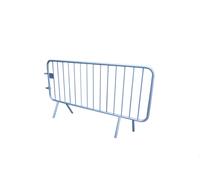 Lot de 5 barrières police acier galva 14 barreaux AVEC plaque VISO - BAR14PLA