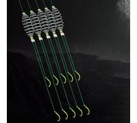 Lot de 5 bas de ligne de pêche pré-noués avec activation par ressort et alignement des hameçons anti-enchevêtrement pour un meilleur taux de capture (n°13)