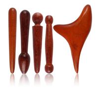 Lot de 5 BâTons De Massage Triangulaires En Bois Pour La Relaxation des éPaules, Du Dos, Des Jambes - Stylo D'Acupression En Bois Pour DéTendre Les Pieds, Le Cou, Les éPaules Et Les Bras