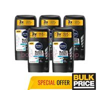Lot de 5 bâtons déodorants Nivea Invisible Fresh BW pour hommes, protection a...