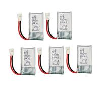 Lot de 5 Batteries UAV RC 3,7 V 550 MAh, Batterie UAV pour Drone télécommandé, Accessoires de Batterie Li ION pour Drone Hubsan X4 H107 H107L H107D MJXRC F47 DFD F180 RC