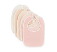 Lot de 5 bavoirs bébé en coton imperméable 5x rose mix 0/1M(50/54)