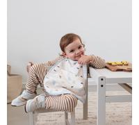 Lot de 5 bavoirs coton bio Happy Fruits bleu