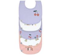 Lot de 5 bavoirs coton bio Happy Fruits Cerise