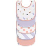 Lot de 5 bavoirs coton bio Happy Fruits pêche