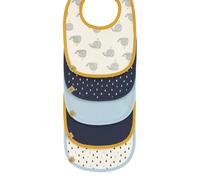 Lässig Bébé bibs ensemble (5 pcs) velcro coton imperméable/Value Pack Bib Little Water Whale