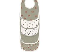 Lot de 5 bavoirs bébé LÄSSIG en coton biologique lot de 5 little forest renard TU