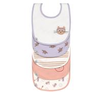 Lot de 5 bavoirs en éponge imperméable 3-18 mois tiny team cat multi-coloured TU