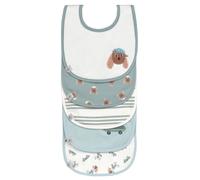 Lot de 5 bavoirs en éponge imperméable 3-18 mois tiny team dog multi-coloured TU