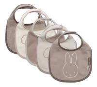 Lot de 5 bavoirs imperméables beige, marron TU