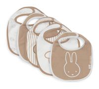 Lot de 5 bavoirs imperméables marron, blanc TU