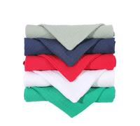 Lot de 5 bavoirs pour bébé - Serviette carrée - Petit mouchoir - En coton respirant - Pour tout-petits