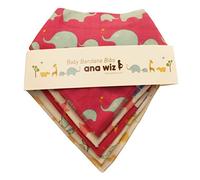 Lot de 5 bavoirs style bandana pour bébé 100% coton bio 5 designs uniques