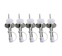 Lot de 5 becs verseurs à vin en acier inoxydable avec embout en silicone étanche pour bouteilles de vin, huile d'olive et récipients à vinaigre (B)